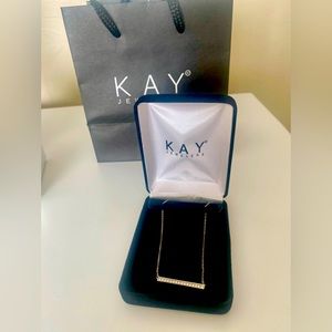 Sterling silver bar necklace